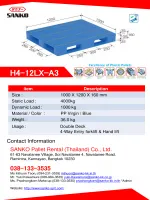 Plastic Pallet H4-12LX-A3 Catalog